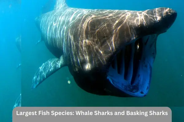 Basking Shark under water