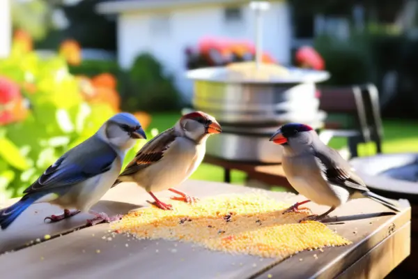 birds in back yard